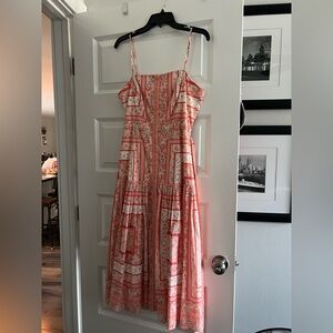 ANTONIO MELANI Coral and White Patterned Dress